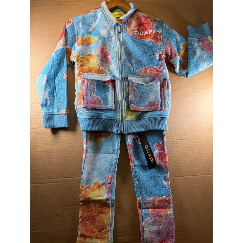 GUAPI Tapestry Jacket Pants Set Youth 10T Blue Gummy Bear Woven Tracksuit NWT
